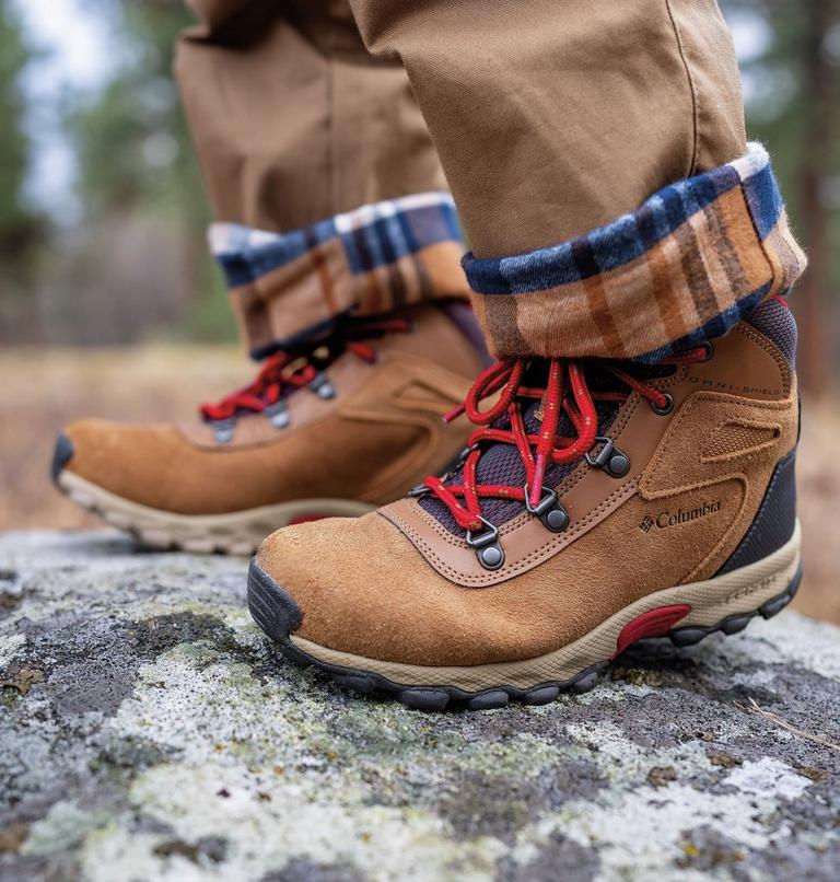 Youth Newton Ridge Amped Hiking Boot, Color: Elk, Mountain Red, image 12