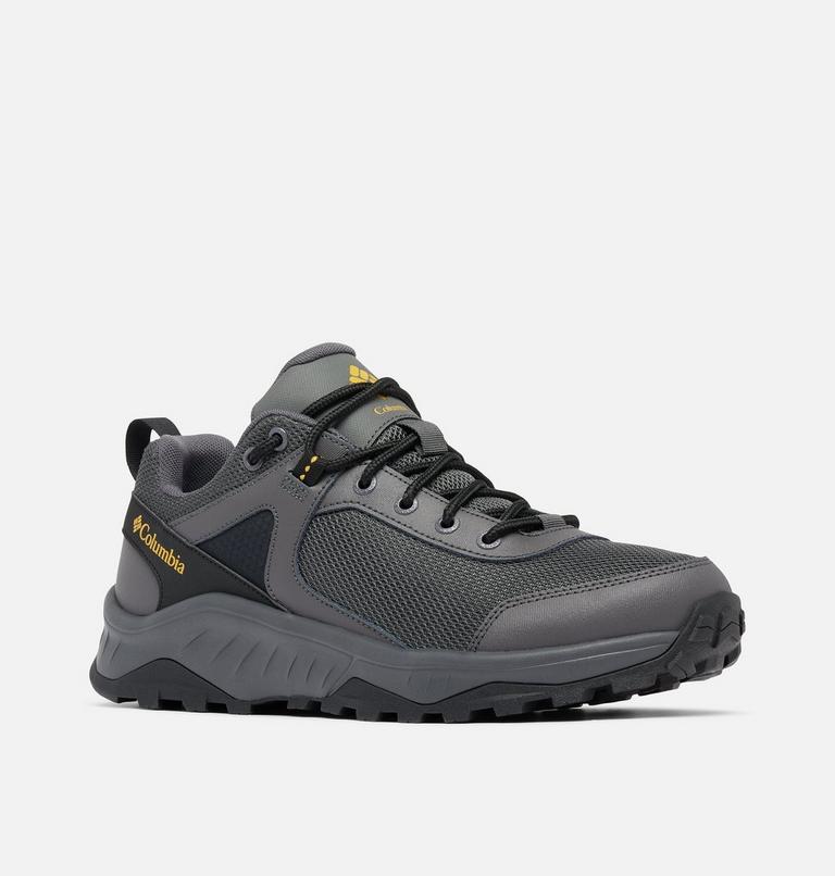 Men's Trailstorm Ascend Waterproof Hiking Shoes, Color: Dark Grey, Golden Yellow, image 2
