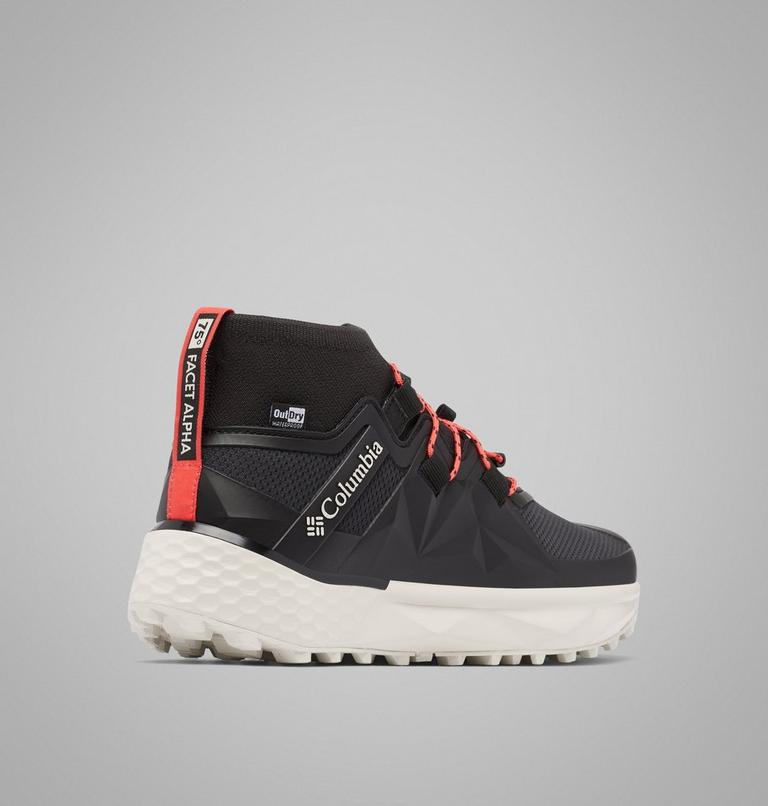 Women's Facet 75 Alpha Outdry Lightweight Waterproof Hiking Shoes, Color: Black, Red Coral, image 10