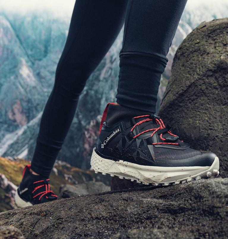 Women's Facet 75 Alpha Outdry Lightweight Waterproof Hiking Shoes, Color: Black, Red Coral, image 12