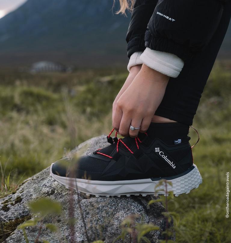 Women's Facet 75 Alpha Outdry Lightweight Waterproof Hiking Shoes, Color: Black, Red Coral, image 14