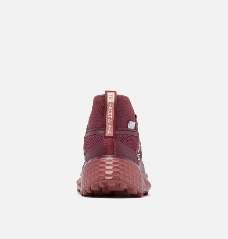 Women's Facet 75 Alpha Outdry Lightweight Waterproof Hiking Shoes, Color: Deep Madeira, Beetroot, image 2