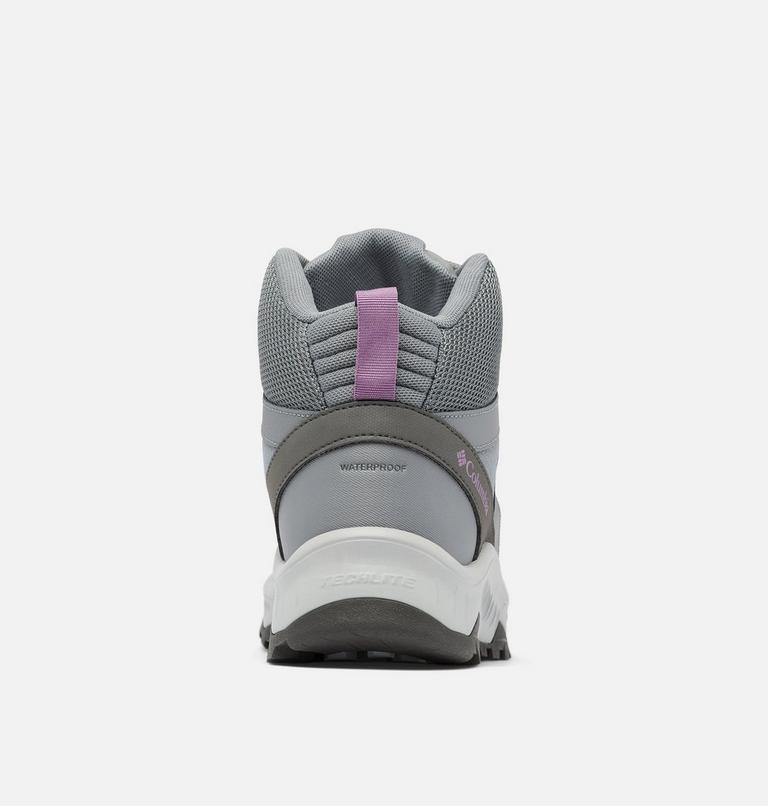 Women's Trailstorm Ascend Mid Waterproof Shoe, Color: Ti Grey Steel, Dark Lavender, image 2