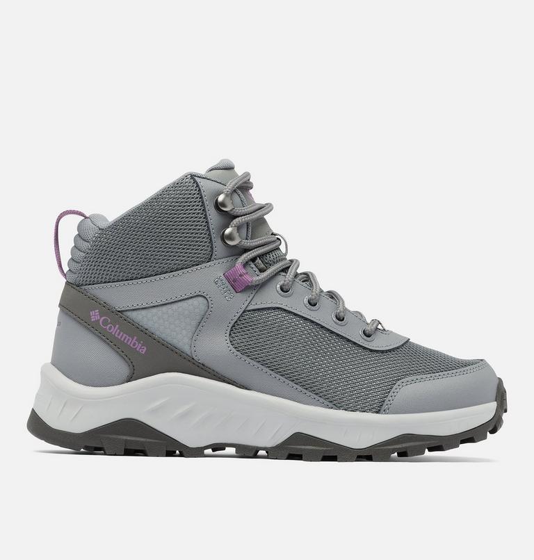 Women's Trailstorm Ascend Mid Waterproof Shoe, Color: Ti Grey Steel, Dark Lavender, image 1