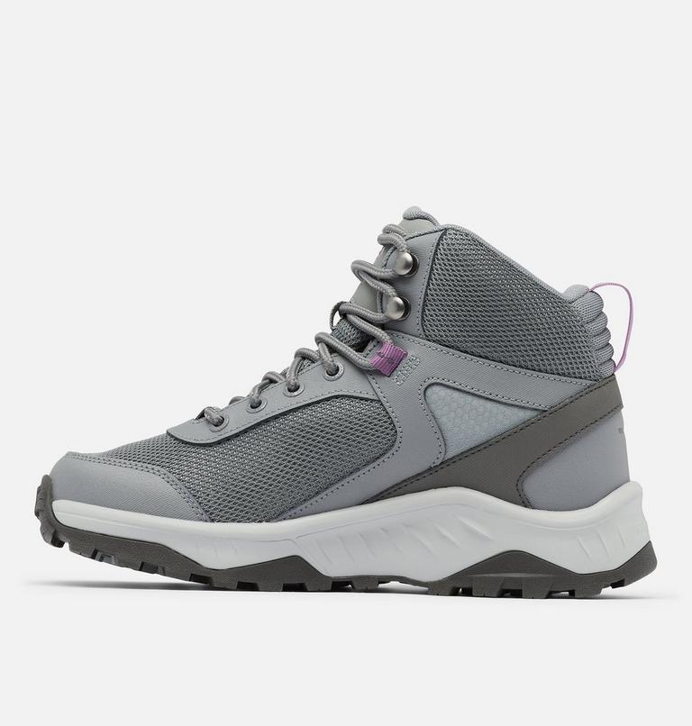 Women's Trailstorm Ascend Mid Waterproof Shoe, Color: Ti Grey Steel, Dark Lavender, image 7