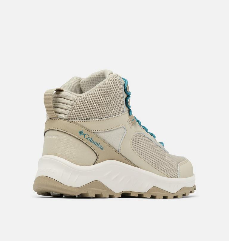 Women's Trailstorm Ascend Mid Waterproof Hiking Boots, Color: Canvas Tan, River Blue, image 10