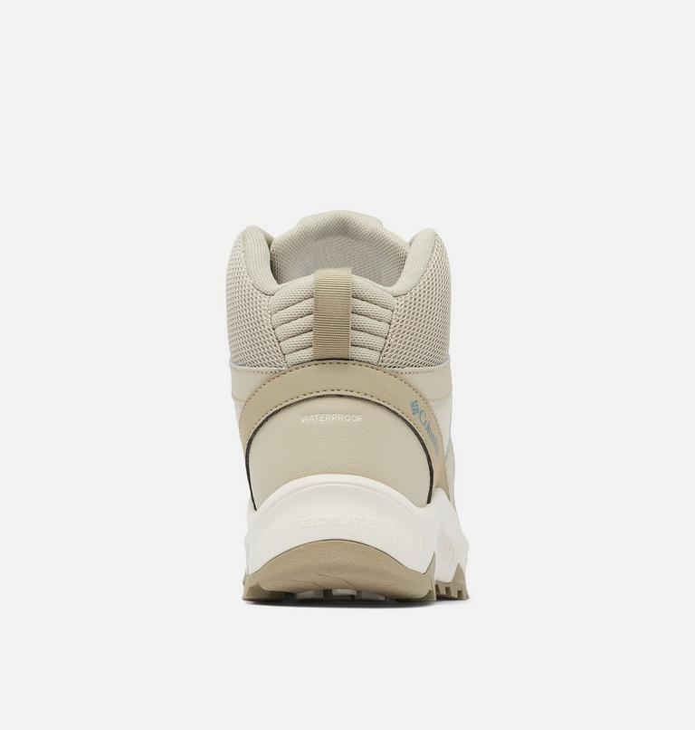 Women's Trailstorm Ascend Mid Waterproof Hiking Boots, Color: Canvas Tan, River Blue, image 2