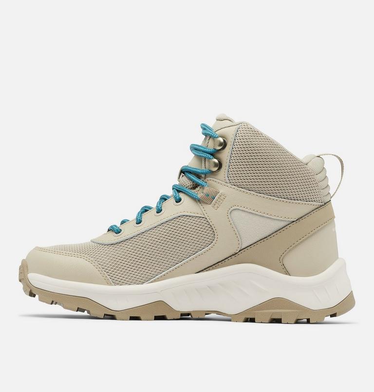 Women's Trailstorm Ascend Mid Waterproof Hiking Boots, Color: Canvas Tan, River Blue, image 7