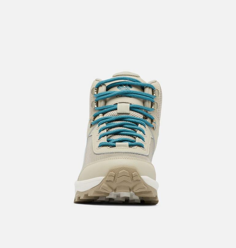 Women's Trailstorm Ascend Mid Waterproof Hiking Boots, Color: Canvas Tan, River Blue, image 9