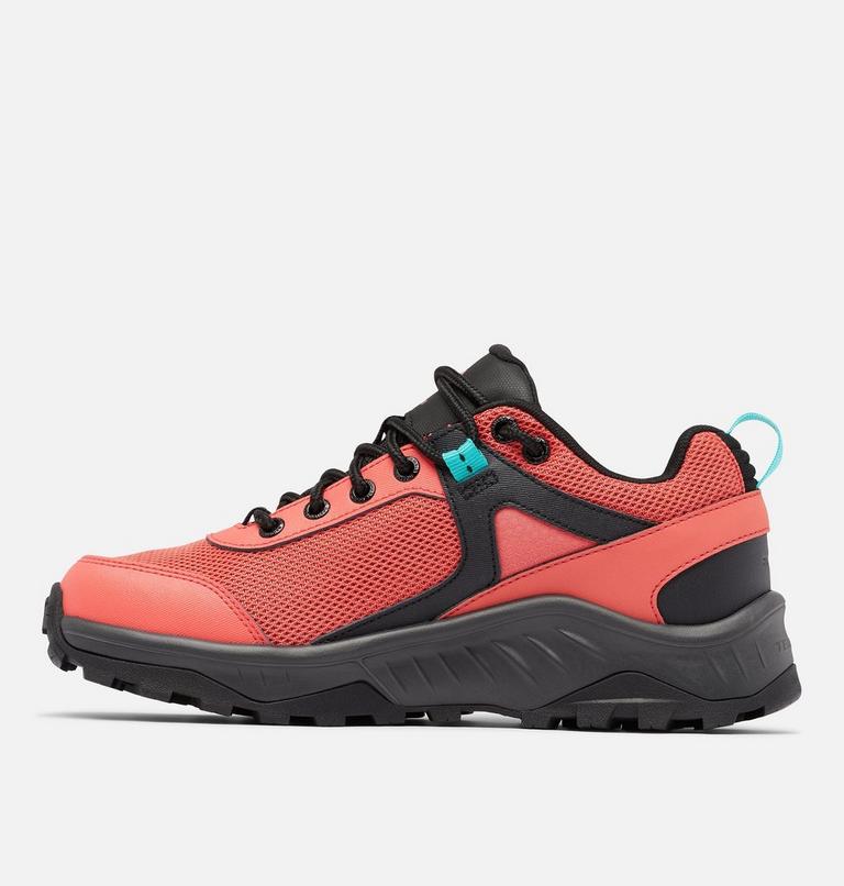 Women's Trailstorm Ascend Waterproof Hiking Shoes, Color: Red Coral, Bright Aqua, image 5