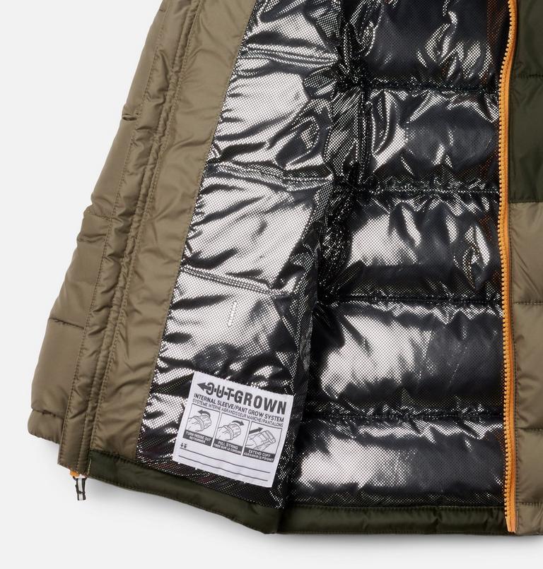 Youth Pike Lake II Hooded Puffer Jacket, Color: Stone Green, Greenscape, image 3