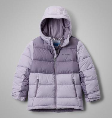 Youth Pike Lake II Hooded Puffer Jacket, Color: Lavender Pearl, Shale Purple, image 3