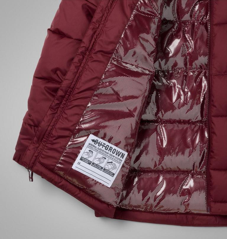 Youth Pike Lake II Hooded Puffer Jacket, Color: Rich Wine, image 3