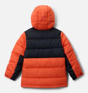 Youth Pike Lake II Hooded Puffer Jacket, Color: Zing, Black, image 10