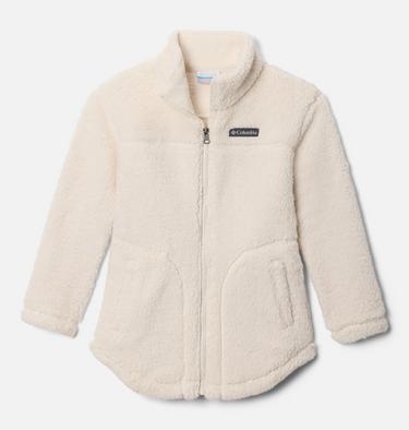 Girls' West Bend Sherpa Fleece Jacket, Color: Chalk, image 5
