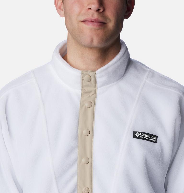 Men's Wintertrainer Half Snap Fleece Pullover, Color: White, image 4