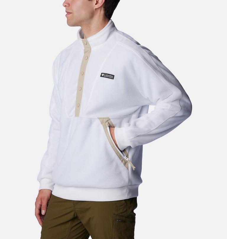 Men's Wintertrainer Half Snap Fleece Pullover, Color: White, image 5