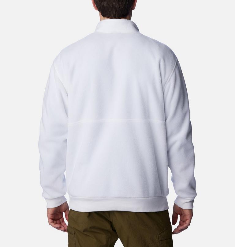 Men's Wintertrainer Half Snap Fleece Pullover, Color: White, image 2