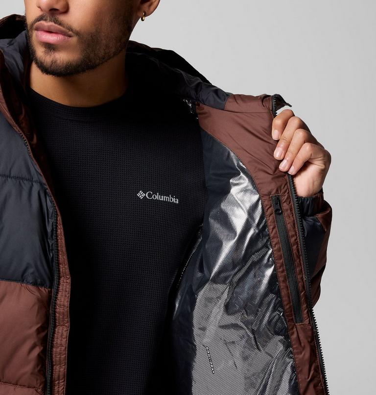 Men's Pike Lake II Hooded Puffer Jacket, Color: Tobacco, Black, image 7