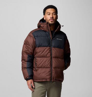 Men's Pike Lake II Hooded Puffer Jacket, Color: Tobacco, Black, image 1