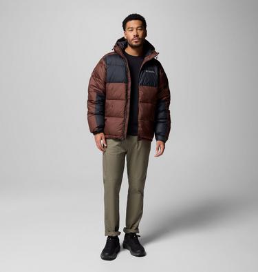 Men's Pike Lake II Hooded Puffer Jacket, Color: Tobacco, Black, image 2