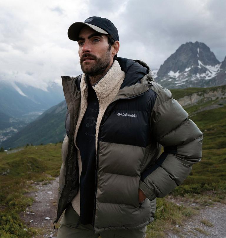 Men's Pike Lake II Hooded Puffer Jacket, Color: Stone Green, Shark, image 11