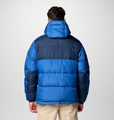 Men's Pike Lake II Hooded Puffer Jacket, Color: Mountain Blue, Collegiate Navy, image 16