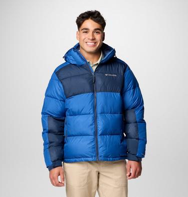 Men's Pike Lake II Hooded Puffer Jacket, Color: Mountain Blue, Collegiate Navy, image 15