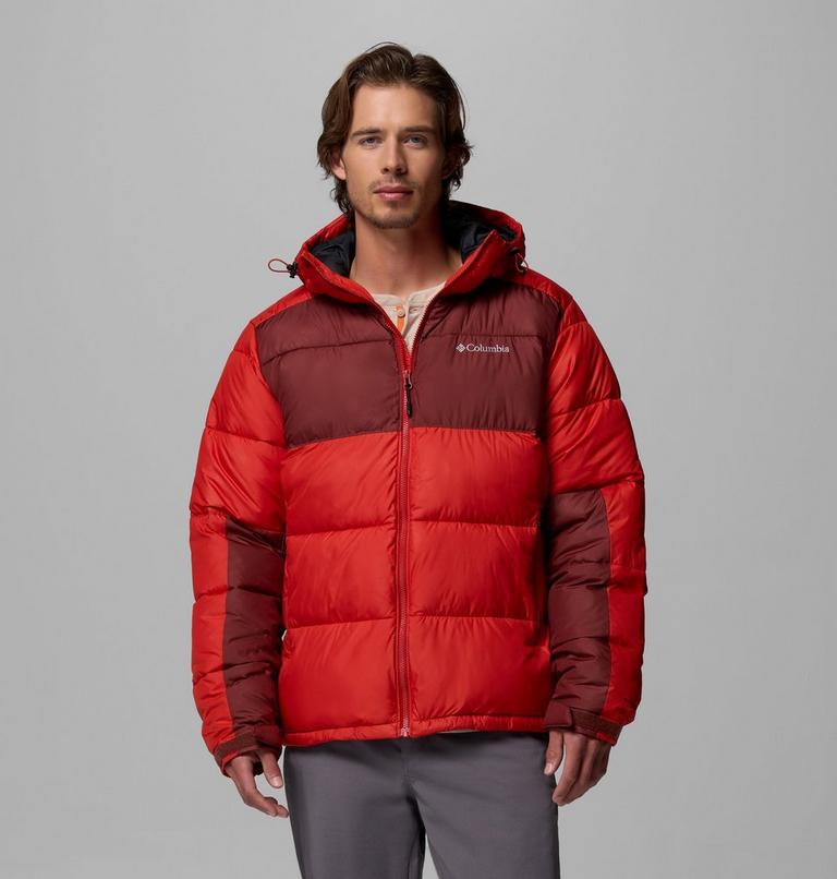 Men's Pike Lake II Hooded Puffer Jacket, Color: Sail Red, Spice, image 1