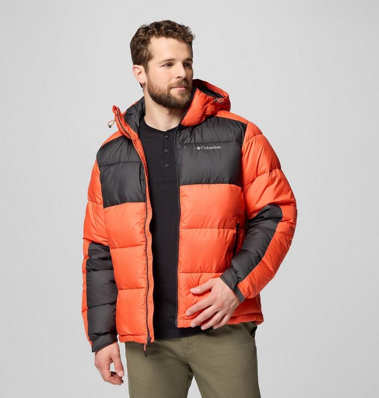 Men's Pike Lake II Hooded Puffer Jacket, Color: Zing, Shark, image 5