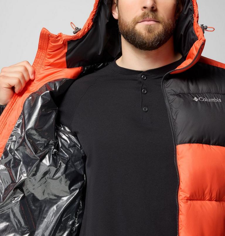 Men's Pike Lake II Hooded Puffer Jacket, Color: Zing, Shark, image 6