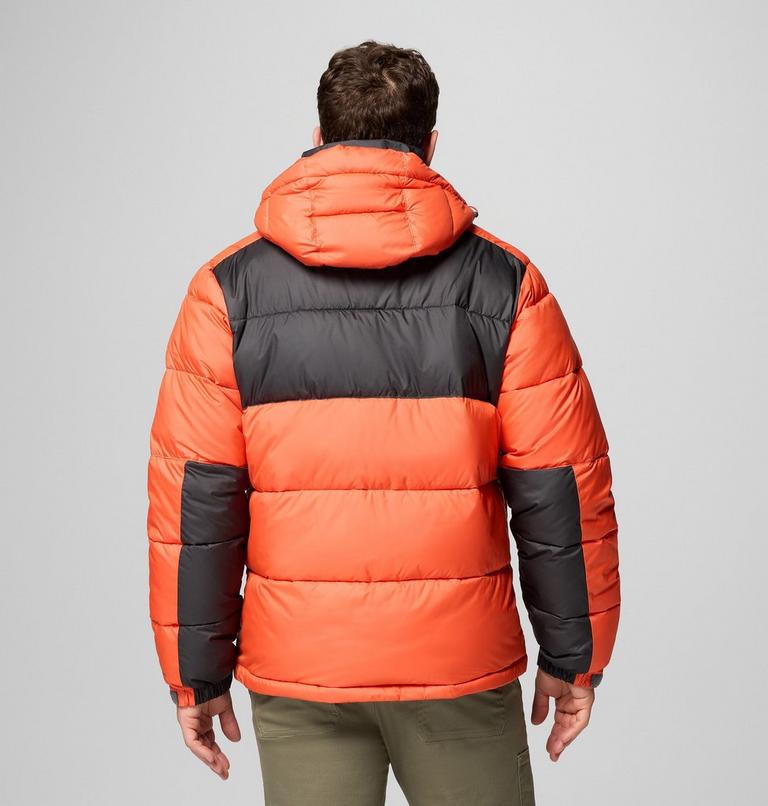 Men's Pike Lake II Hooded Puffer Jacket, Color: Zing, Shark, image 3
