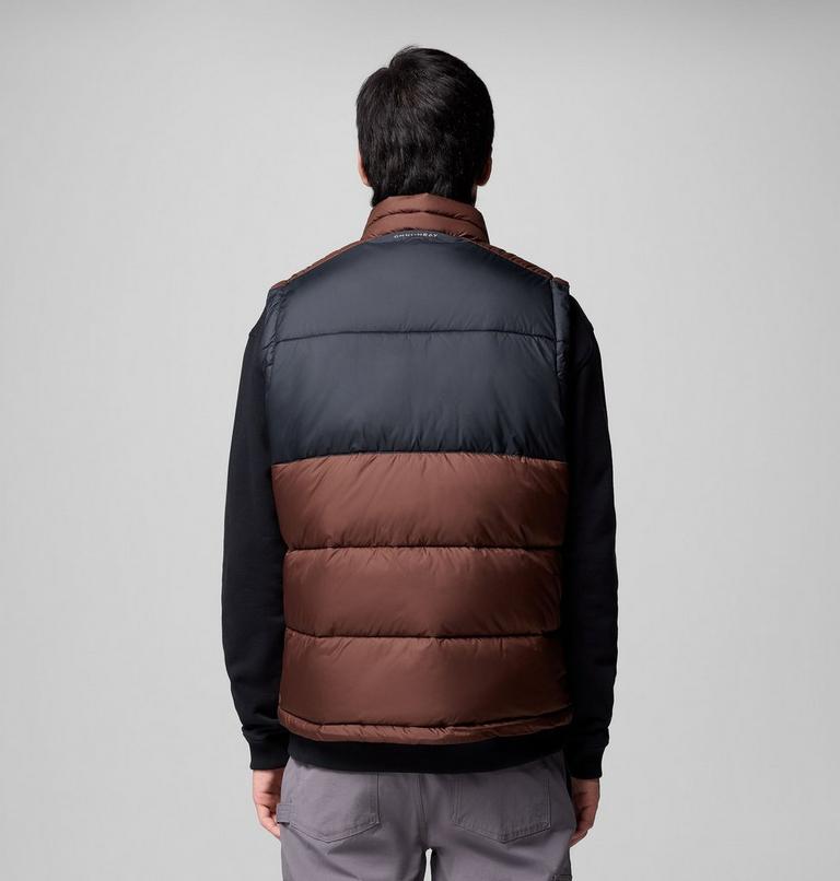Men's Pike Lake II Puffer Vest, Color: Tobacco, Black, image 3
