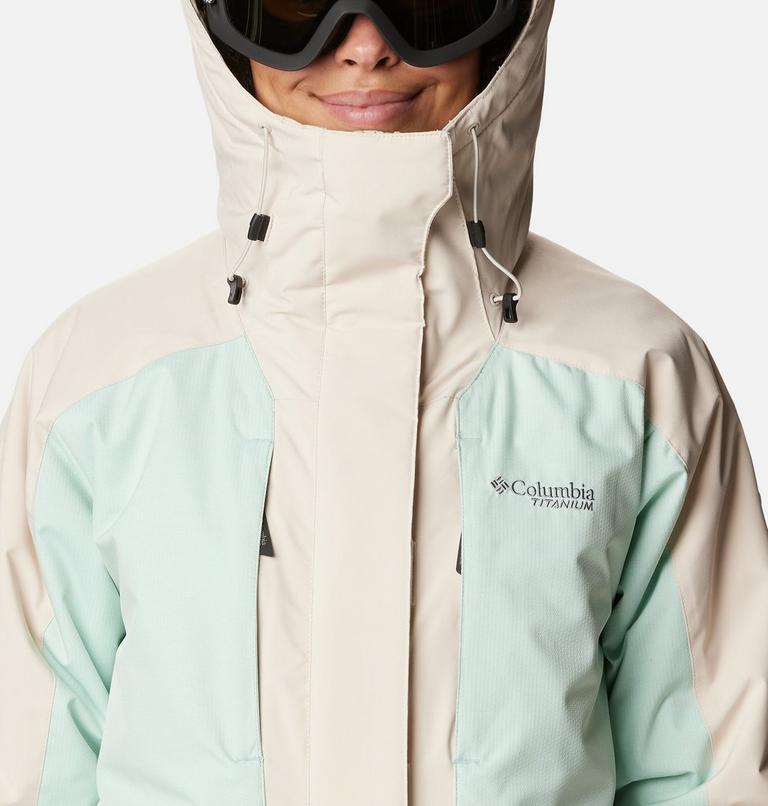 Women's Highland Summit Waterproof Ski Jacket, Color: Dark Stone, Aqua Haze, image 4
