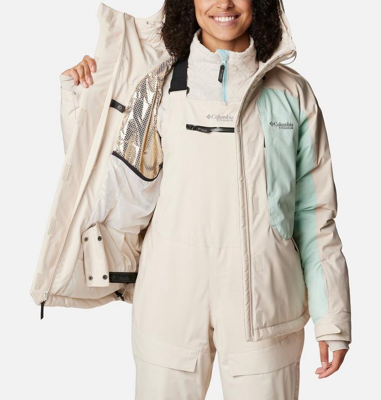 Women's Highland Summit Waterproof Ski Jacket, Color: Dark Stone, Aqua Haze, image 5