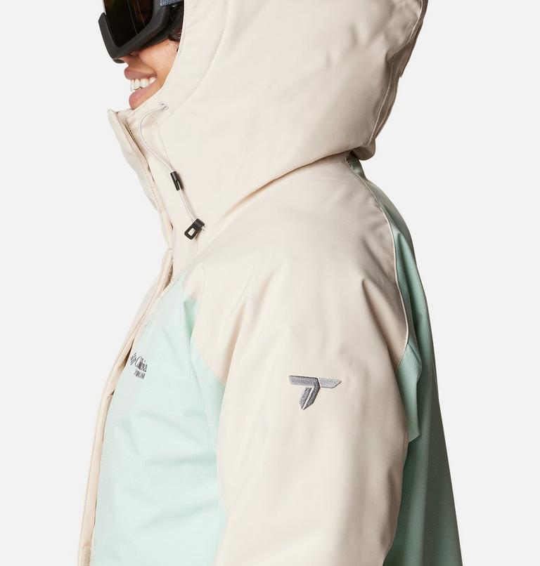 Women's Highland Summit Waterproof Ski Jacket, Color: Dark Stone, Aqua Haze, image 8
