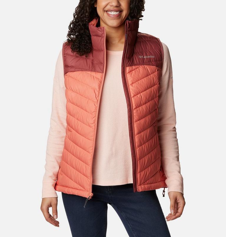 Women's Westridge Packable Down Vest, Color: Beetroot, Faded Peach, image 7