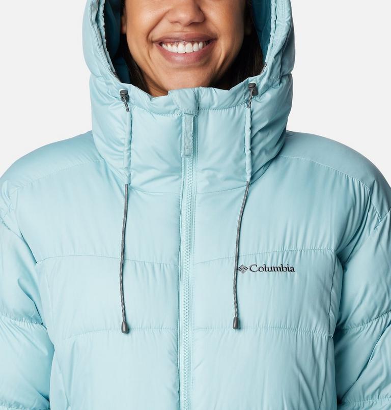 Women's Pike Lake II Long Puffer Jacket, Color: Aqua Haze, image 4