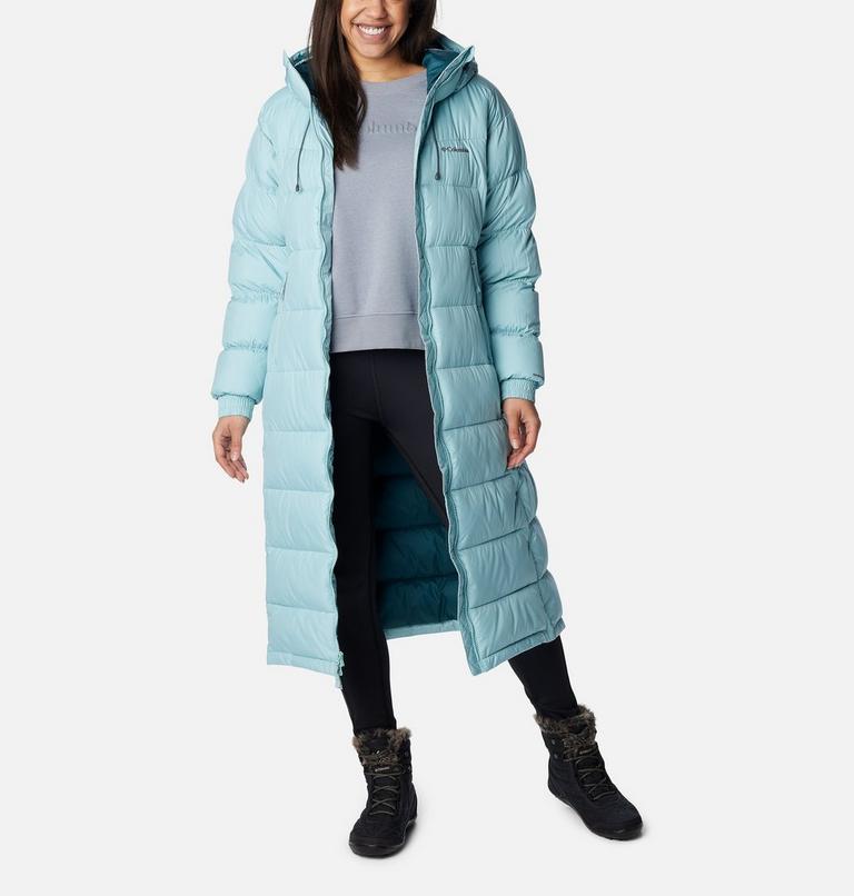Women's Pike Lake II Long Puffer Jacket, Color: Aqua Haze, image 8