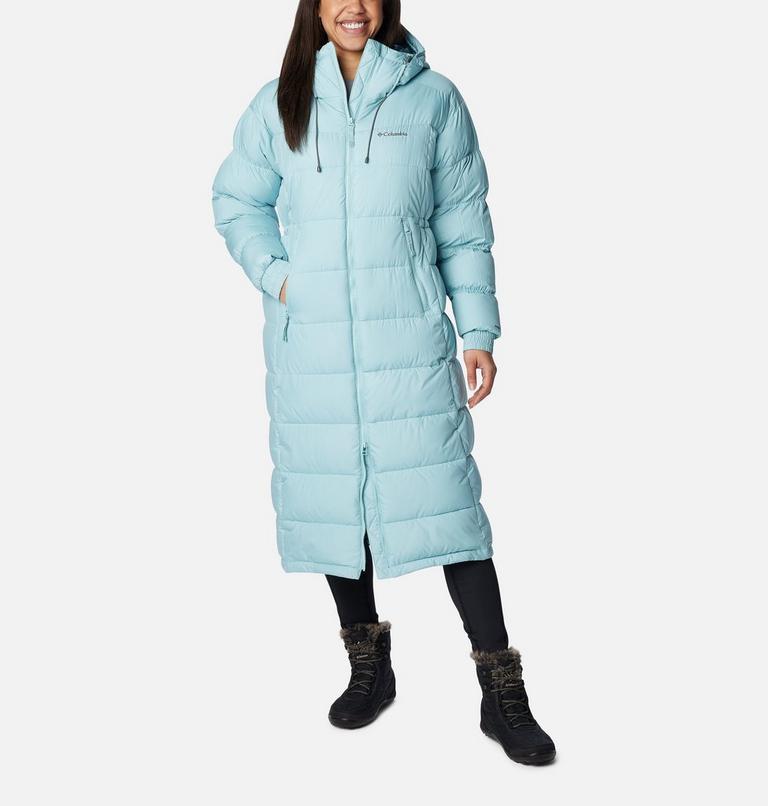 Women's Pike Lake II Long Puffer Jacket, Color: Aqua Haze, image 1