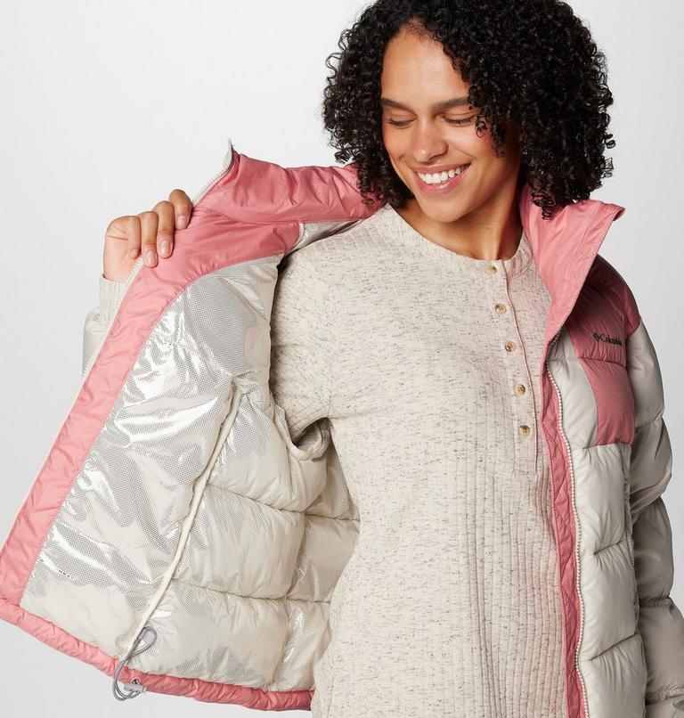 Chaqueta corta y acolchada Pike Lake II para mujer, Color: Chalk, Pink Agave, Dark Stone, image 8