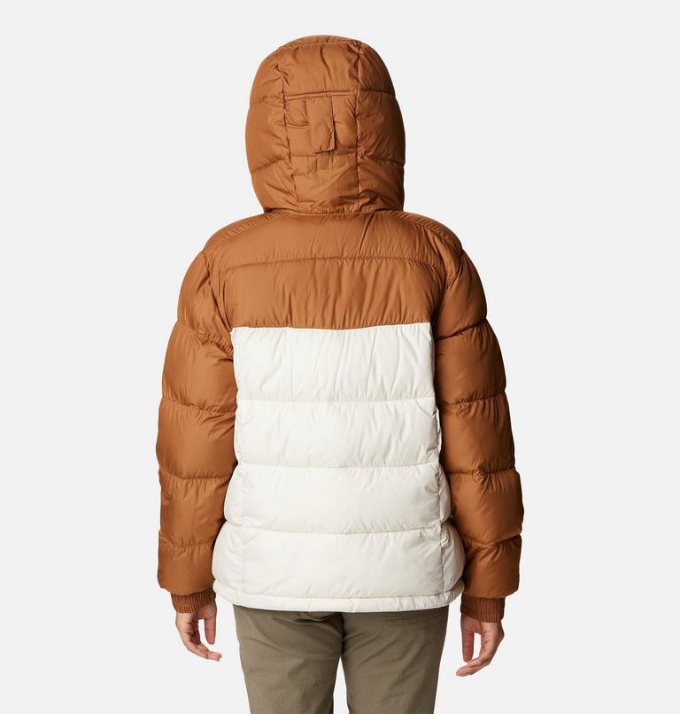 Women's Pike Lake II Insulated Hooded Puffer Jacket, Color: Camel Brown, Chalk, image 2