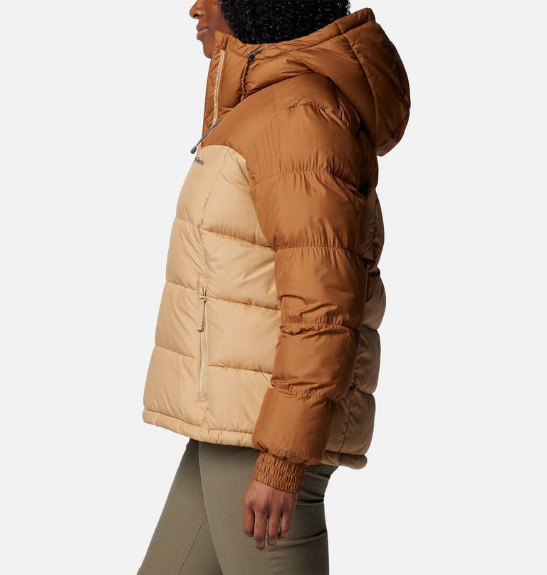 Women's Pike Lake II Insulated Hooded Puffer Jacket, Color: Camel Brown, Canoe, image 3