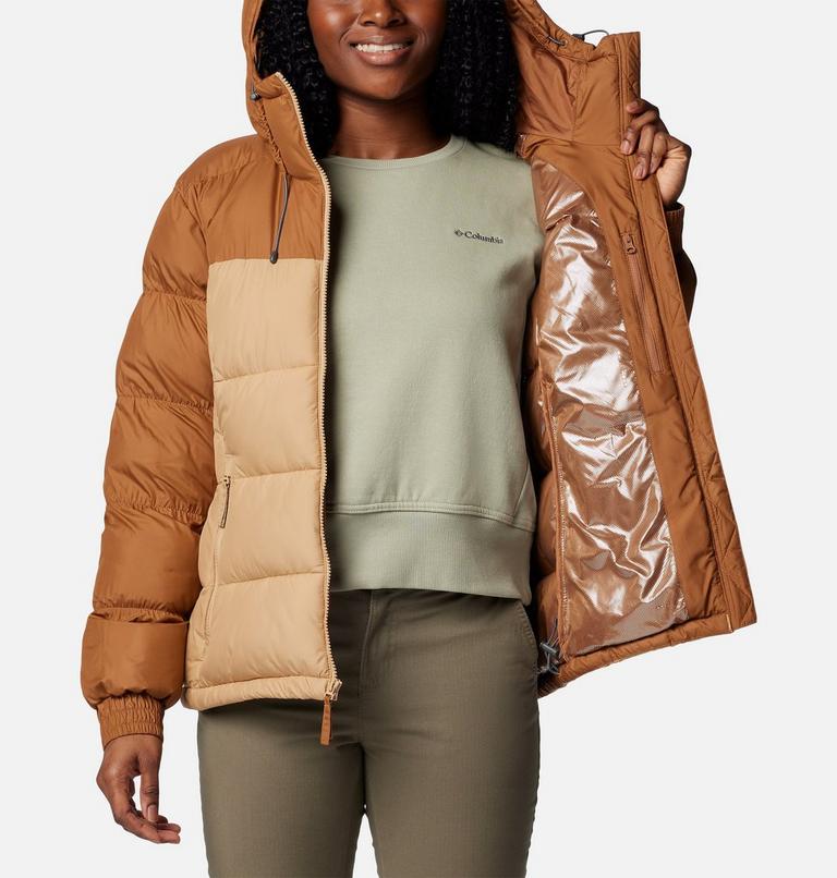 Women's Pike Lake II Insulated Hooded Puffer Jacket, Color: Camel Brown, Canoe, image 5