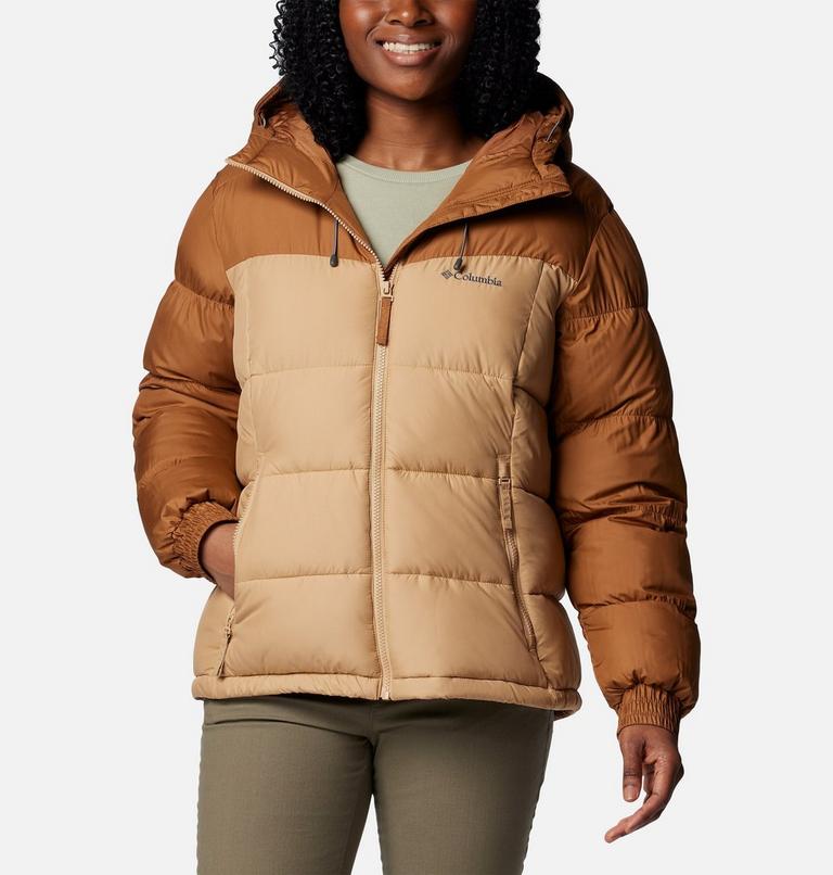 Women's Pike Lake II Insulated Hooded Puffer Jacket, Color: Camel Brown, Canoe, image 1