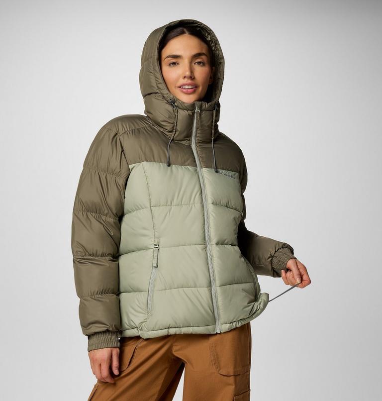 Chaqueta acolchada con capucha y aislamiento Pike Lake II para mujer, Color: Stone Green, Safari, image 7