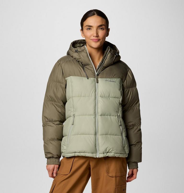 Chaqueta acolchada con capucha y aislamiento Pike Lake II para mujer, Color: Stone Green, Safari, image 1
