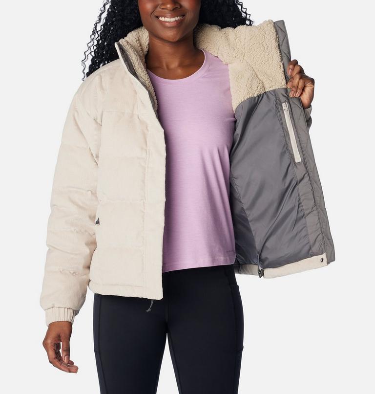 Women's Ruby Falls Novelty Sherpa Puffer Jacket, Color: Dark Stone Corduroy, image 5