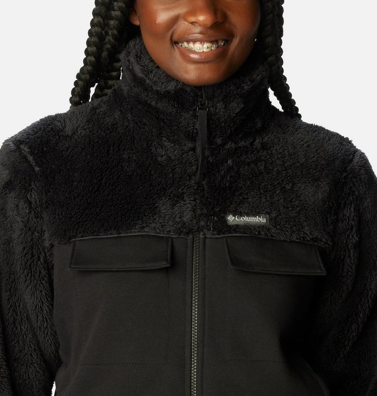 Forro polar sherpa h&iacute;brido Columbia Lodge para mujer, Color: Black, image 4