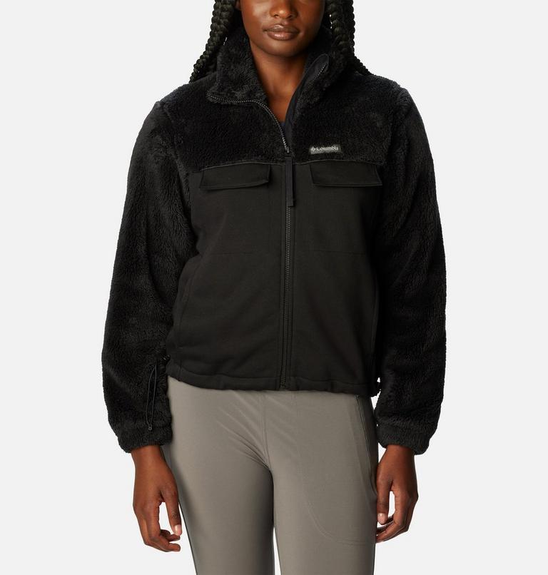 Forro polar sherpa h&iacute;brido Columbia Lodge para mujer, Color: Black, image 1